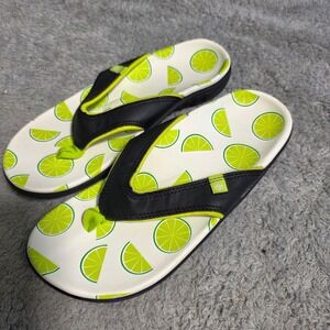 Spenco Women Flip Flops Lime‎ Citrus Recovery Thong Comfort Sandals US 7 EU 37.5